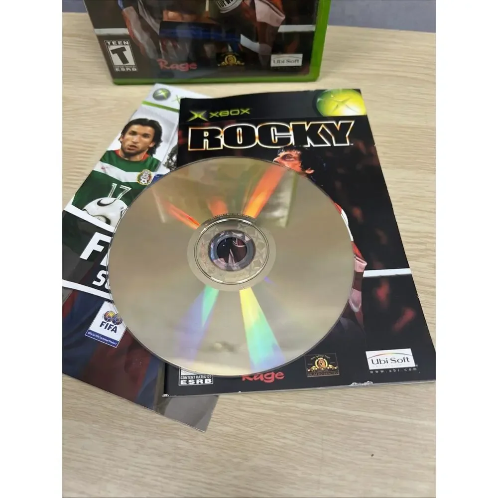 Microsoft Xbox 2002 Rocky With Manual.